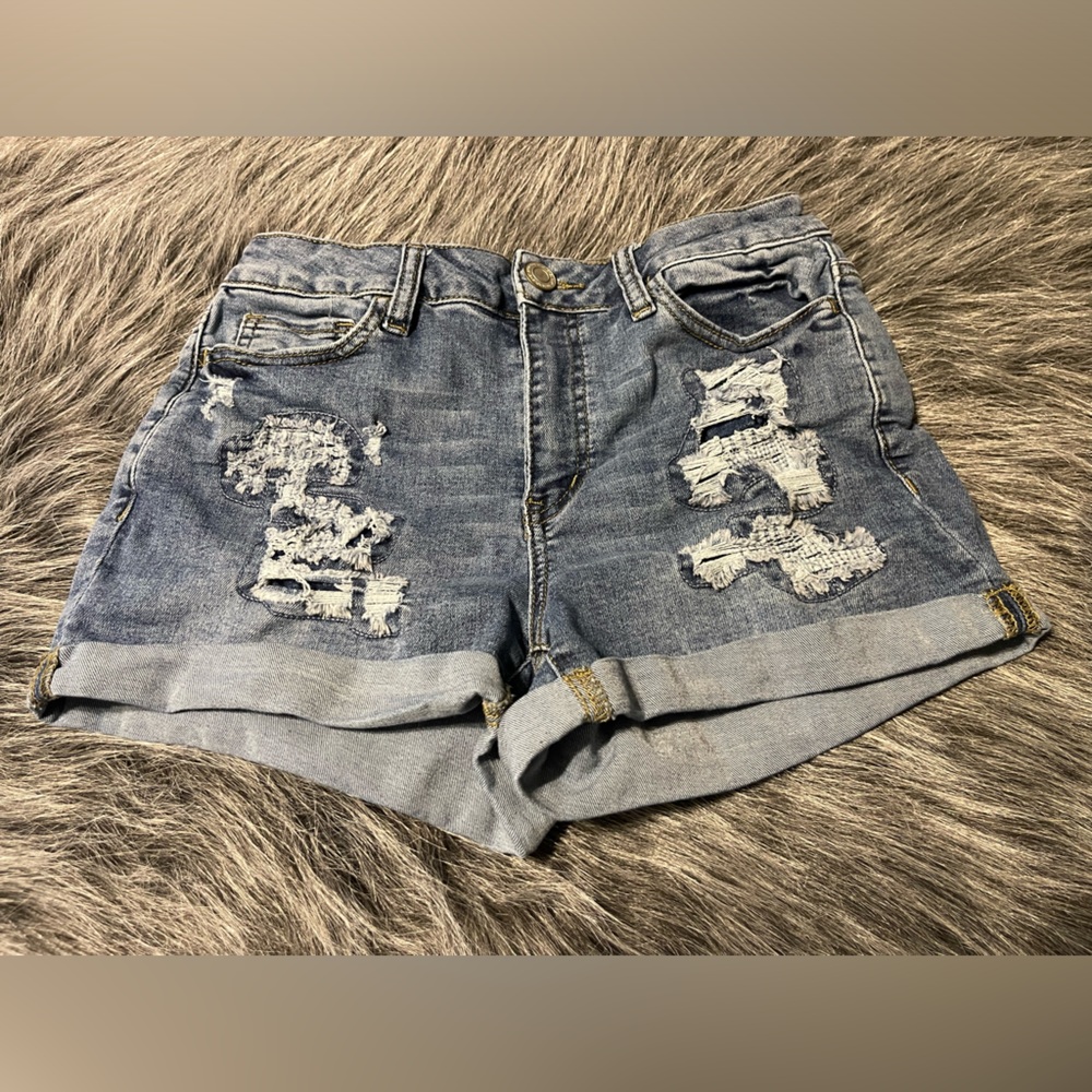 SO jean shorts high rise curvy shortie size 7/28W